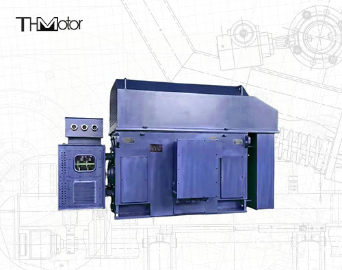 800 کیلووات 375 دور در دقیقه موتور الکتریکی سه فاز ولتاژ بالا موتور روتور سیم پیچی شده YRKK 900 کیلووات